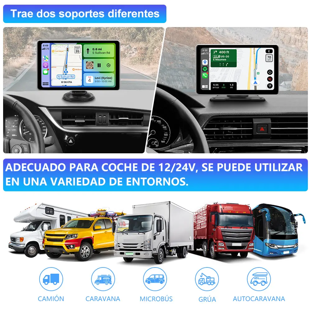 AWESAFE Android Car Stereo Para Renault Sistema Actualización de Radio de Pantalla Táctil con Carplay Inalámbrico Android Auto, Soporte Bluetooth WiFi Navegación GPS – Image 7