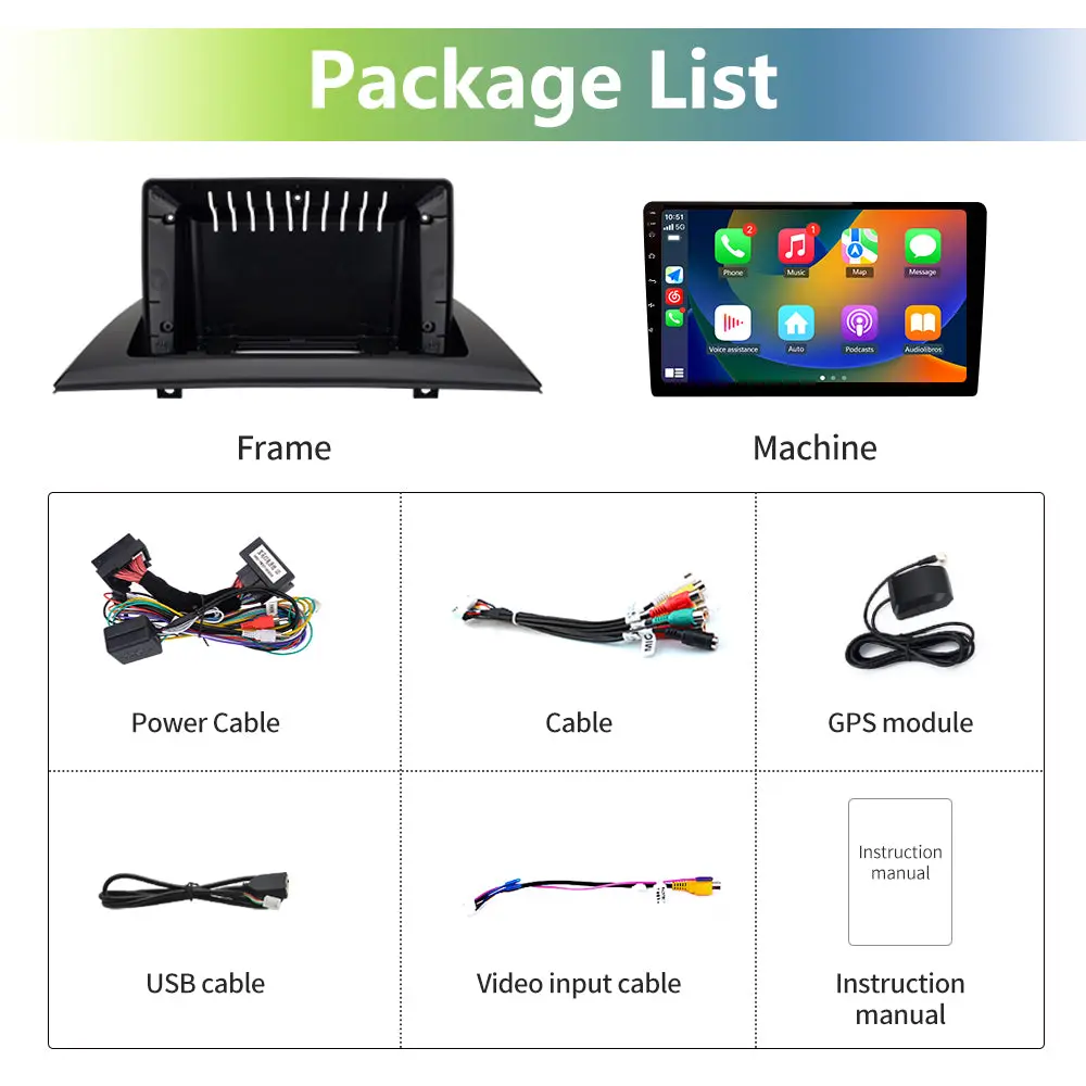 AWESAFE Car Stereo for BMW X3 E83 2004 2005 2006 2007 2008 2009 2010 2011 2012,Android 13 Upgrade 9 Inch Touch Screen Radio with Wireless Carplay Android Auto, Support Bluetooth WiFi GPS Navigation – Image 8