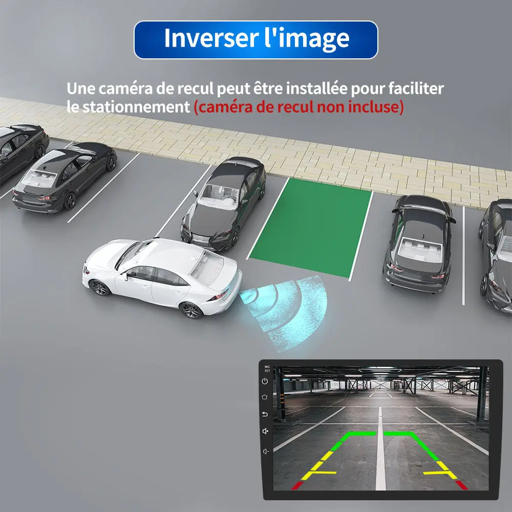 AWESAFE 9 Pouces 2G+32G Autoradio Android 13 avec Carplay&Android Auto/ Bluetooth/WiFi/ FM/RDS,Compatible avec la Commande au Volant d'origine pour BMW X3 E83 2004-2012 – Image 6