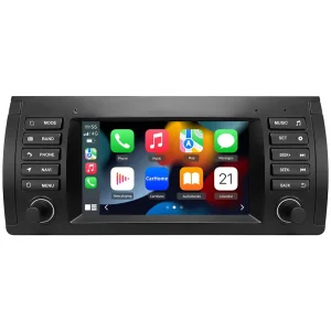 AWESAFE 7'' Android Autoradio für BMW E39 1 Din mit Navigation Carplay Android Auto unterstützt Bluetooth FM DAB+ WiFi USB