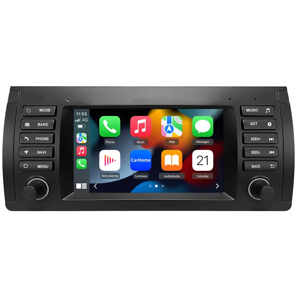 AWESAFE 7'' Android Autoradio für BMW E39 1 Din mit Navigation Carplay Android Auto unterstützt Bluetooth FM DAB+ WiFi USB