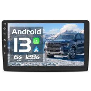 AWESAFE Autoradio Android 13 pour Peugeot 407(2004-2011)[6Go+128Go] avec 4G Carplay Android Auto 9 Pouces GPS WiFi DSP FM Commande au Volant/Bluetooth/Aide au Stationnement