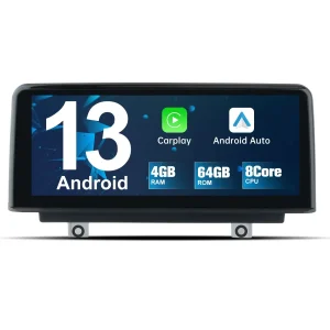 AWESAFE 10.25 inch Autoradio Android per BMW Serie 1/2/3/4 F20 F21F22 F30 F31 F32 F33 F34 F36 (2013-2017) Sistema NBT Touch Screen Aggiornamento radio con Wireless Carplay Android Auto, Supporto Bluetooth WiFi Navigazione GPS