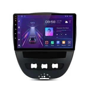 AWESAFE Autoradio Carplay pour Peugeot 107 Toyota Aygo Citroen C1 2005-2014, Android 13, écran Tactile 10 Pouces avec Cadre, Navigation Carplay Android Auto mirrorlink Bluetooth WiFi RDS Radio