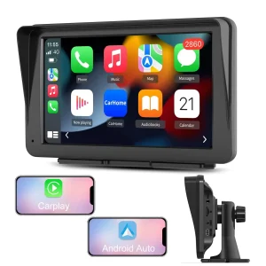 AWESAFE Autoradio Wireless CarPlay e Android Auto, Schermo 7 Pollici Touchscreen Car Play per Auto Display Radio Bluetooth con Navigatore GPS, Mirror Link, Assistente Vocale, AUX, FM