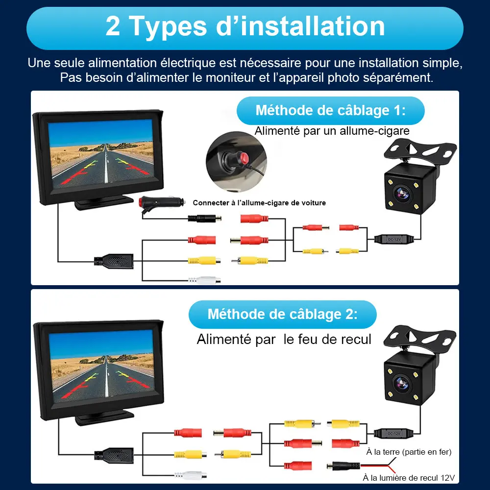 AWESAFE Autoradio avec écran tactile 7 pouces, CarPlay et Android Auto sans fil, Bluetooth, GPS, Mirror Link, assistant vocal, entrée AUX et radio FM pour voiture – Image 8