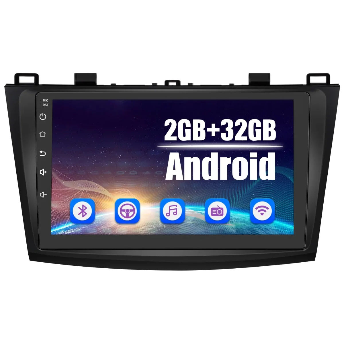 AWESAFE Android 13 Autoradio für Mazda 3 2009-2013, mit GPS Navigation Carplay& Android Auto unterstützt Bluetooth FM Radio DAB+ WiFi