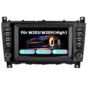 AWESAFE Autoradio Android 13 8 Zoll Touchscreen 2G+32G für Mercedes Benz C-Klasse W203 W209 CLK, Unterstützt Navigation Carplay Android Auto Bluetooth WiFi
