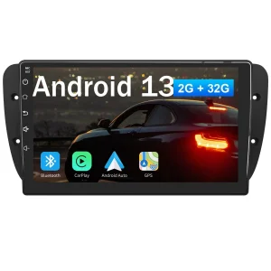 AWESAFE Autoradio für Seat Ibiza 6j 2009-2013, Android 13 System, 2G+32G, 9 Zoll Touchscreen, mit Blende, Unterstützt Carplay Android Auto Navigation Bluetooth WiFi