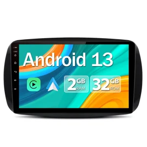 AWESAFE Autoradio für Smart Fortwo 453 2016-2019, Android 13 2G+32G 9 Zoll Touchscreen, mit Blende, Navigation Carplay Android Auto Bluetooth MirrorLink WiFi Unterstützung