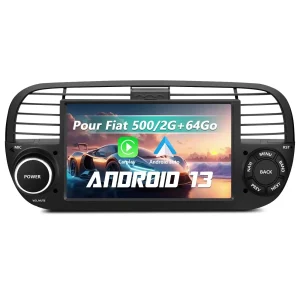 AWESAFE Autoradio pour Fiat 500 2007-2015 - 7" 2+64GB Android 13 avec Bluetooth, DSP, sans fil Android Auto & CarPlay