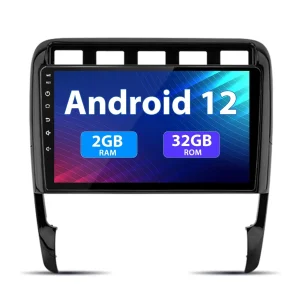 AWESAFE Autoradio pour Porsche Cayenne 9PA 2002-2010, Android 12, écran Tactile 9 Pouces avec Lunette, Prise en Charge de la Navigation Carplay sans Fil Android sans Fil Bluetooth WiFi RDS Radio