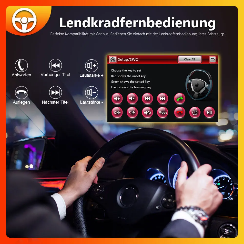 AWESAFE 2 DIN Autoradio 7 Zoll Bildschirm Touchscreen für VW Seat Skoda mit CD-Laufwerk Autoradio,GPS/Bluetooth – Image 7