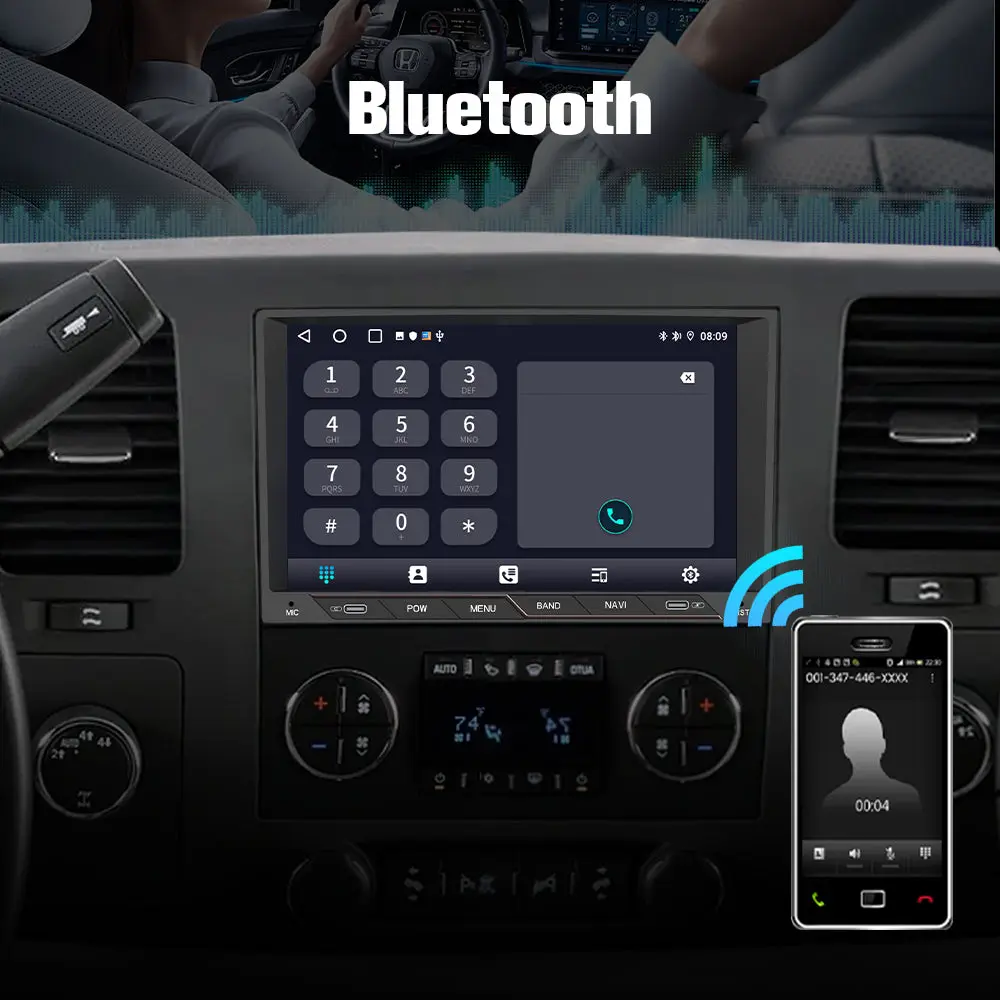 AWESAFE Car Radio Stereo 8 inch Touch Screen with Type interface for Chevy Silverado GMC Sierra Yukon Buick Android 13 with Wireless CarPlay & Android Auto – Image 7