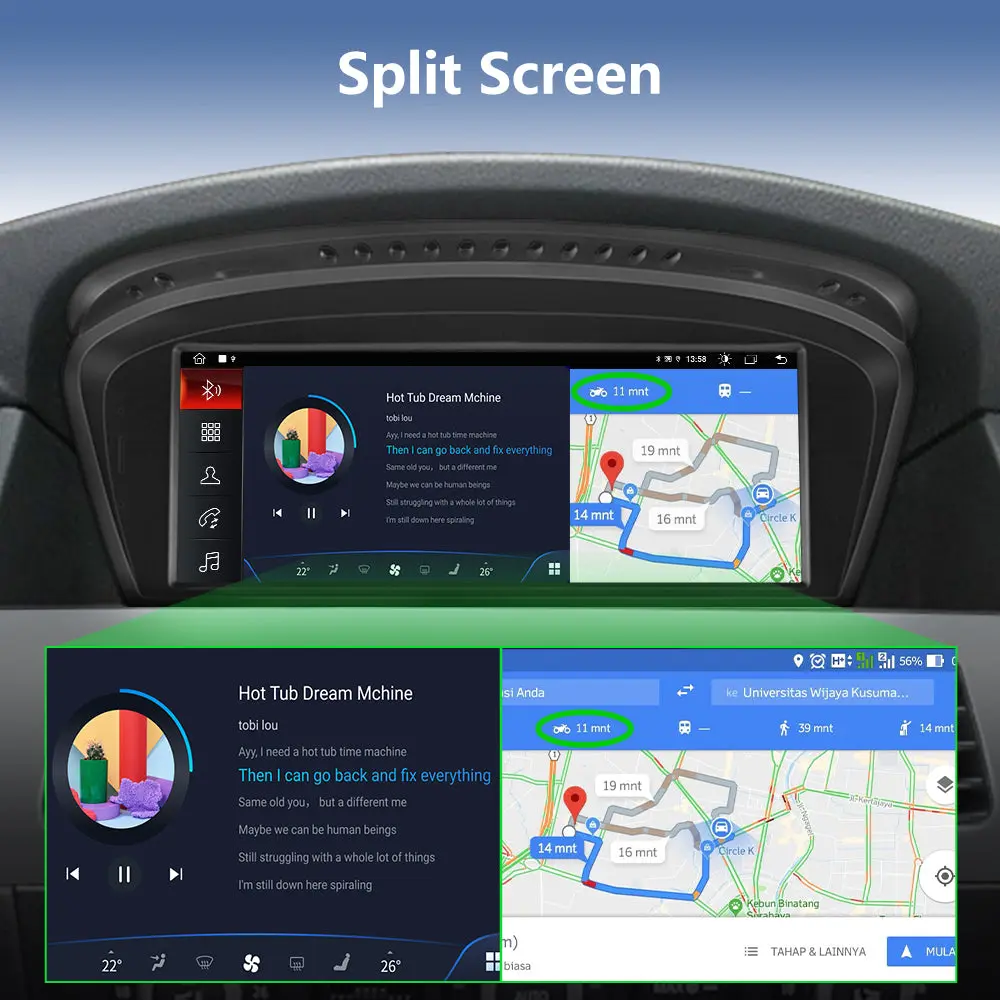 AWESAFE Car Radio Stereo Android 13 for BMW 3 5 Series E60 E90 E93 8.8inch Screen 2009-2012 CIC System – Image 7