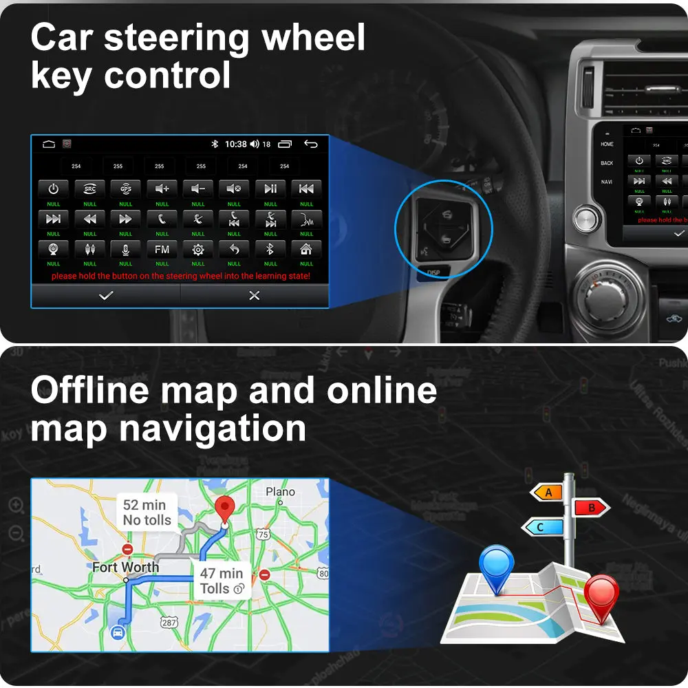 AWESAFE Car Radio Stereo Android 13 for Toyota 4Runner 2010-2019 Head Unit 4G RAM 64G ROM with Wireless CarPlay Android Auto – Image 4