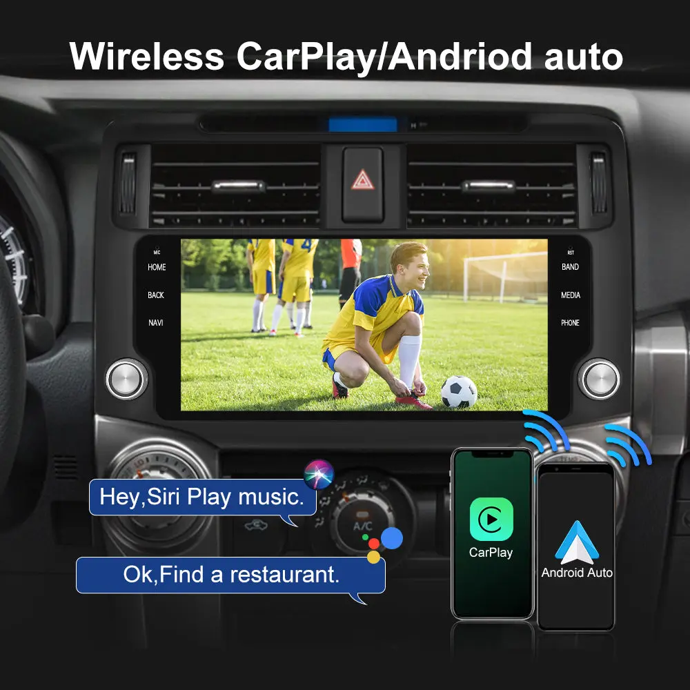 AWESAFE Car Radio Stereo Android 13 for Toyota 4runner 2010-2019 4G RAM 64G ROM with Wireless CarPlay Android Auto – Image 6