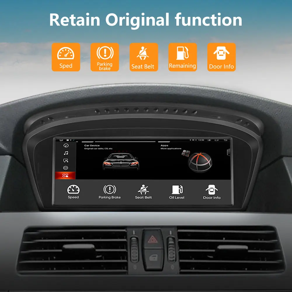 AWESAFE Car Radio Stereo Android for BMW 3 5 Series E60 E90 E93 8.8inch Screen Upgrade with Carplay Andriod Auto 2004-2008 CCC System with Backup Camera – Image 6