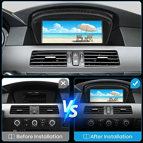 AWESAFE Car Radio Stereo Android for BMW 3 5 Series E60 E90 E93 8.8inch Screen Upgrade with Carplay Andriod Auto 2009-2012 CIC System – Image 3