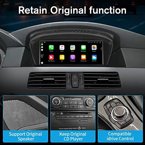AWESAFE Car Radio Stereo Android for BMW 3 5 Series E60 E90 E93 8.8inch Screen Upgrade with Carplay Andriod Auto 2009-2012 CIC System – Image 6