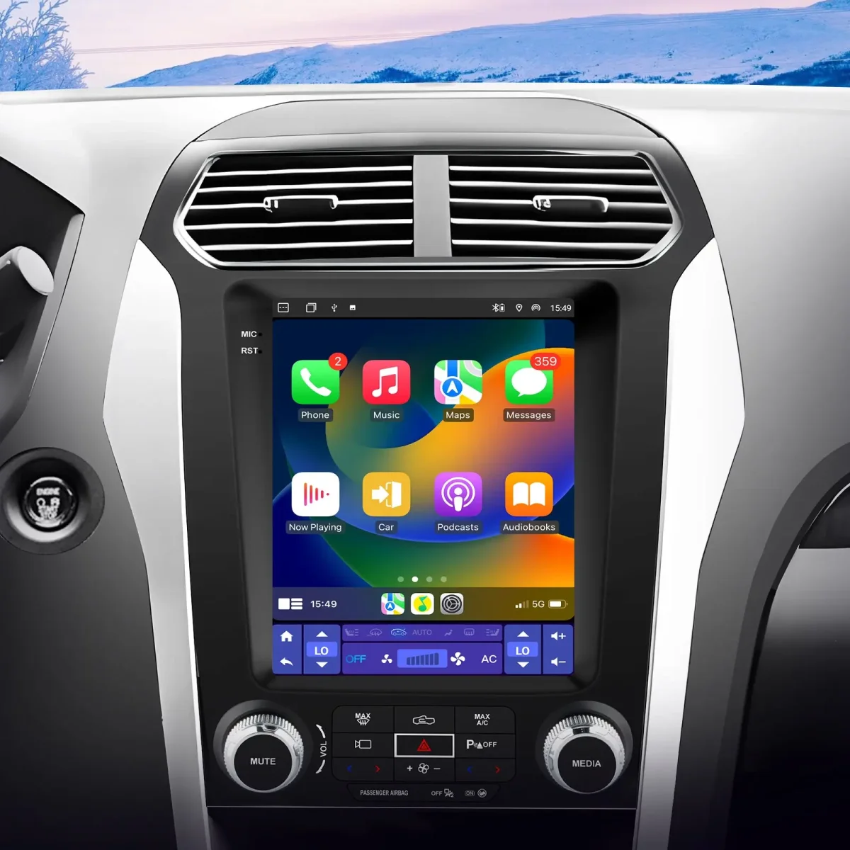 AWESAFE Car Stereo for Ford Explorer 2011-2019,9.7 inch Touchscreen 2G+32G Radio with Wireless CarPlay & Android,GPS,SWC,DSP,WIFI,4G