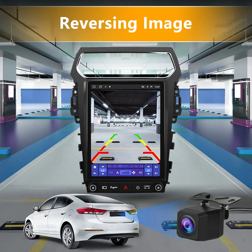 AWESAFE Car Radio Stereo for Ford Explorer 2011-2019,9.7 inch Touchscreen 4G+64G Radio with Wireless CarPlay & Android,GPS,SWC,DSP,WIFI,4G – Image 7