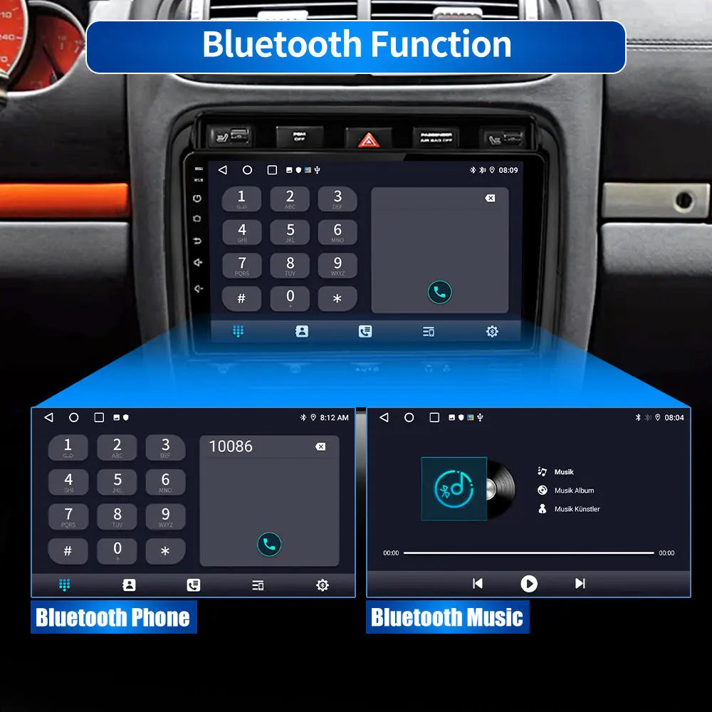 AWESAFE Car Radio for Porsche Cayenne 2002 2003 2004 2005 2006 2007 2008 2009 2010 with Wireless Apple CarPlay & Android Auto,Bluetooth,DSP,WIFI â Image 8