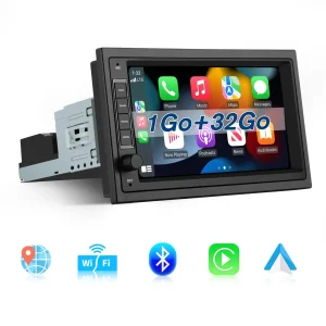 AWESAFE Car Stereo Android 13 pour 1 DINvoiture écran tactile 7 pouces,Soporte Bluetooth WiFi Navegación GPS