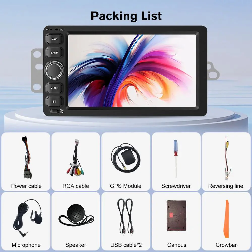 AWESAFE Car Stereo Radio for 2003-2006 Chevrolet Silverado Tahoe GMC Hummer,Pontiac & Saturn& Oldsmobile &I suzu Cadillac ESV/EXT, 7" Touchscreen Android 13 System with CarPlay/Android Auto, AHD 720P Camera, Bluetooth, 2+32G/2+64G – Image 6