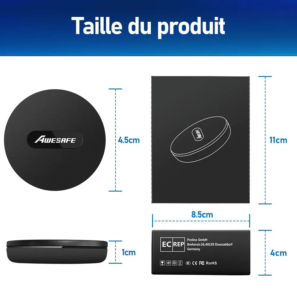 AWESAFE CarPlay sans Fil pour Les Voitures équipées de CarPlay, pour Renault, Volkswagen, Volvo, Citroën, Ford, Toyota, Peugeot, Kia, Opel, convertit Filaire en CarPlay – Image 7