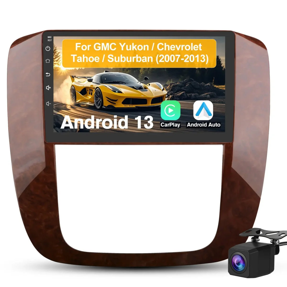 AWESAFE For GMG Yukon / Chevrolet Tahoe/Suburban (2007-2013) Car Radio,Support Wireless Carplay & Android Auto,Mirror Link,with 4GRAM+64GROM,Bluetooth,GPS,FM,RDS