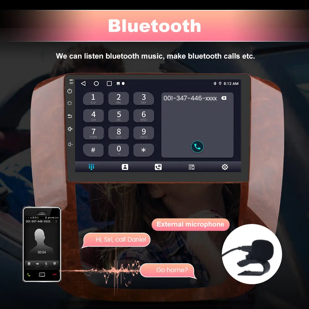 AWESAFE For GMG Yukon / Chevrolet Tahoe/Suburban (2007-2013) Car Radio,Support Wireless Carplay & Android Auto,Mirror Link,with 4GRAM+64GROM,Bluetooth,GPS,FM,RDS – Image 7