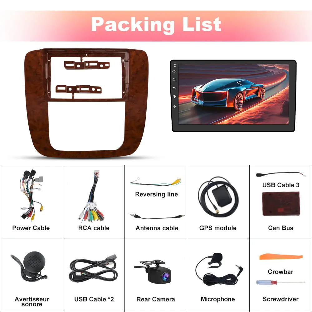 AWESAFE For GMG Yukon / Chevrolet Tahoe/Suburban (2007-2013) Car Radio,Support Wireless Carplay & Android Auto,Mirror Link,with 4GRAM+64GROM,Bluetooth,GPS,FM,RDS – Image 9