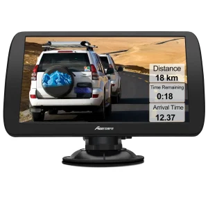 AWESAFE GPS Coche 9 Pulgadas Pantalla Táctil Bluetooth FM Vehículos 12 24V Mapa Europa 2025 Actualizaciones Gratis Anuales