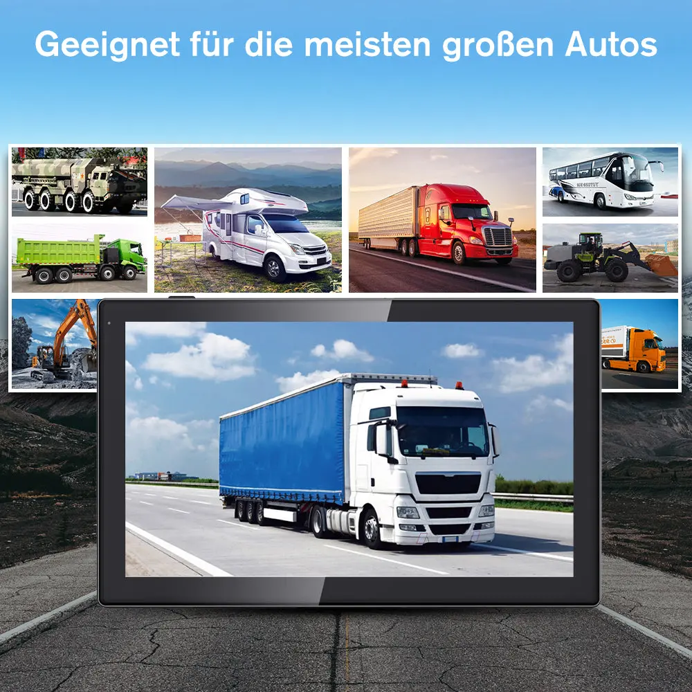 AWESAFE Kabelloses Rückfahrkamera-System mit 4 Kameras 10,1 Zoll Monitor für große Fahrzeuge, SD-Karte, Bildzoom, Loop-Video, 4-Kanal-Display – Image 6