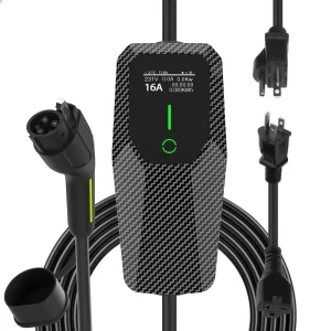 AWESAFE Portable Level 1 and Level 2 EV Charger (240V, 16A) with 20ft Charging Cable NEMA 6-20 5-15 for all J1772 Electric Vehicles