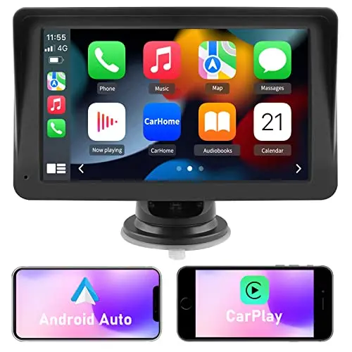 AWESAFE Portable Wireless Apple Carplay and Android Auto Car Radio Stereo, 7 inches IPS Touchscreen Multimedia Player – Image 2
