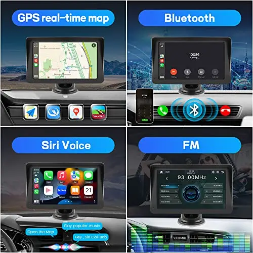 AWESAFE Portable Wireless Apple Carplay and Android Auto Car Radio Stereo, 7 inches IPS Touchscreen Multimedia Player – Image 5