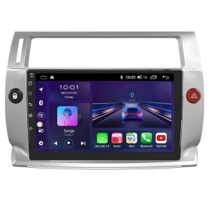 AWESAFE 2GB+64GB Radio de Coche Android 13 para Citroen C4 2004-2009 con Carplay Inalámbrico/Android Auto,9 Pulgadas con Pantalla Táctil con Bluetooth/WiFi/GPS/DSP/RDS/FM,Apoyo Mandos del Volante