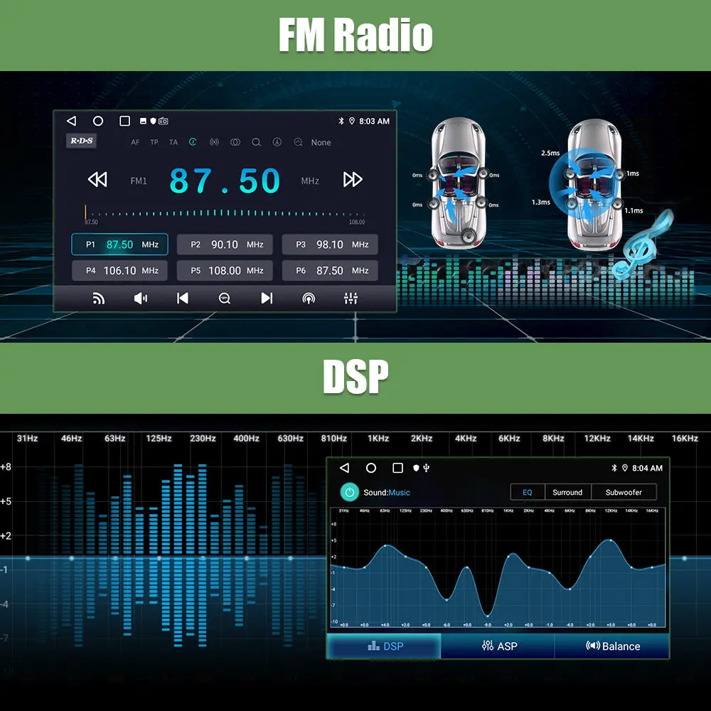AWESAFE Radio de Coche Android 13 de 9 pulgadas 6G+128G para Peugeot 407 2004-2008 con Bluetooth, GPS, FM, CarPlay inalámbrico y Android Auto – Image 6