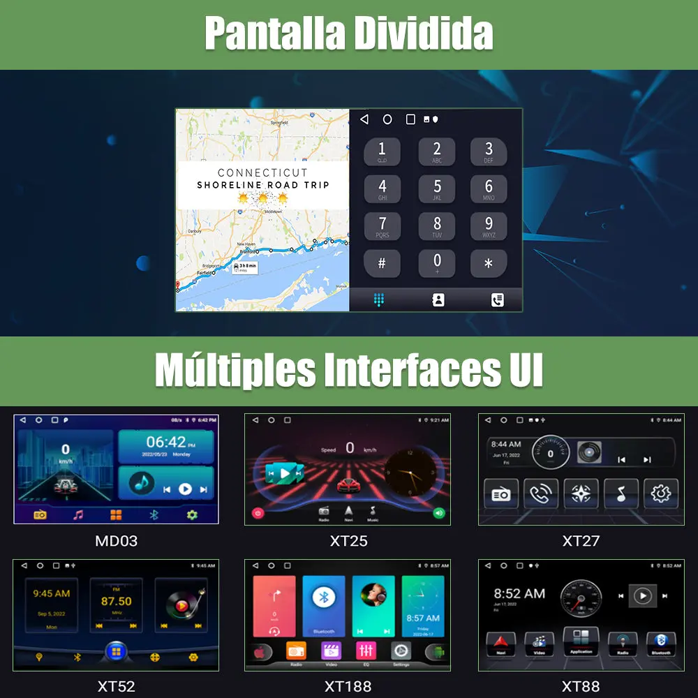 AWESAFE Radio de Coche Android 13 de 9 pulgadas 6G+128G para Peugeot 407 2004-2008 con Bluetooth, GPS, FM, CarPlay inalámbrico y Android Auto – Image 7