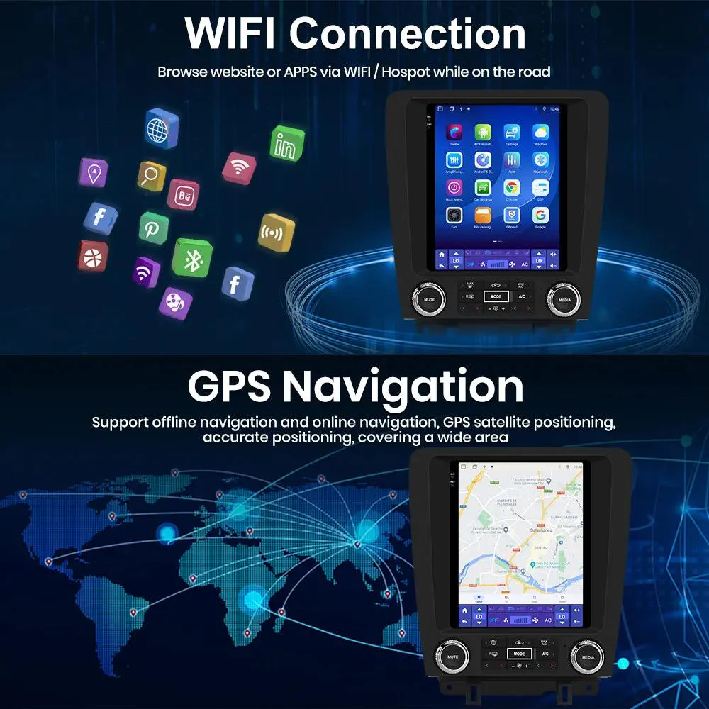 AWESAFE 4GB RAM+64G ROM New Upgrade Car Radio for Ford Mustang 2010-2014,9.7 inch Touchscreen Android 13 Stereo Navigation Replacement, 8core CPU,Carplay and Android Auto,Keep SWC, Black – Image 6