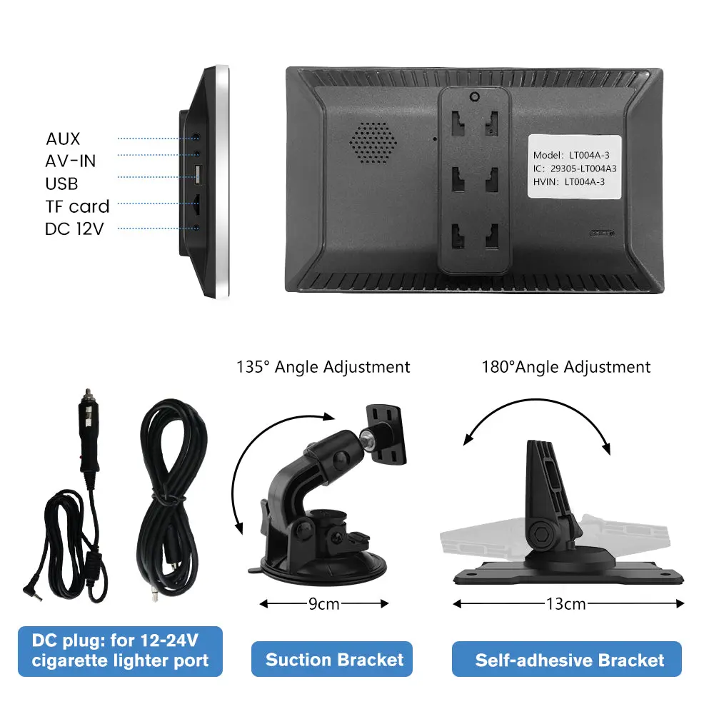 AWESAFE 9 Inch Wireless Carplay Android Auto Screen Car Stereo Radio, Portable Car Radio Receiver Compatible with Bluetooth Online GPS Navigation Voice Control – Image 9