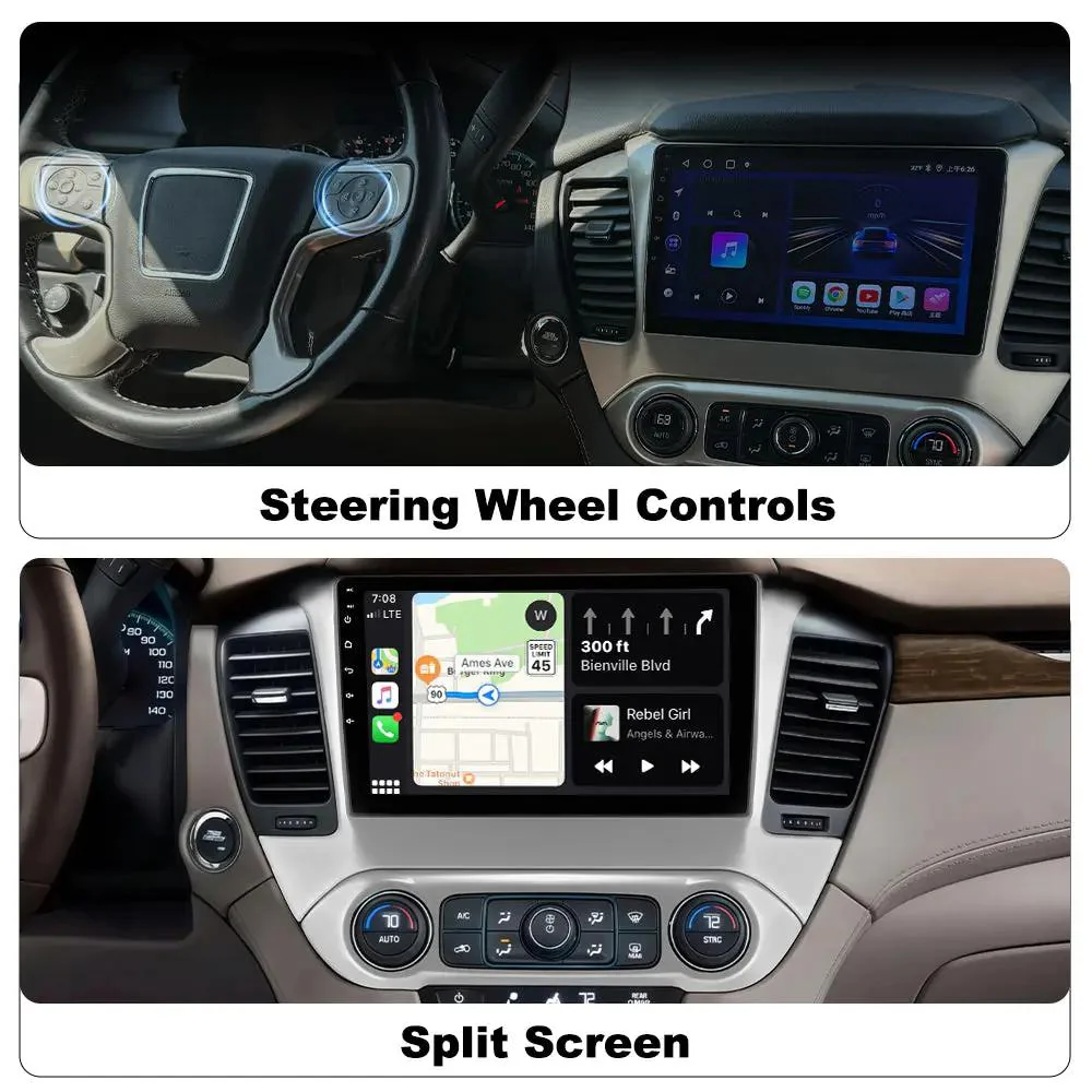 AWESAFE (2G+64G) Car Stereo 10.1 Inch Android 13 for Chevrolet Tahoe 2015-2019 | Wireless&Wired CarPlay & Android Auto, WiFi, GPS, Dual Bluetooth – Image 7