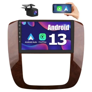 AWESAFE (2+32G/64G)Car Radio for GMC Yukon Chevrolet Silverado Tahoe / Suburban 2007-2013, Android 13 Car Stereo Support Wireless CarPlay & Android Auto,Bluetooth