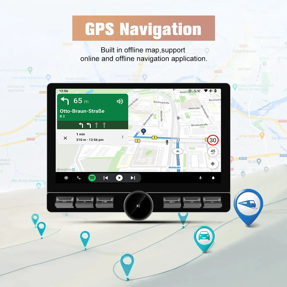 AWESAFE (4G+64G)Car Stereo for jeep Wrangler 2007-2018 & Dodge Ram 2009-2012,10.6 inch Qualcomm 8-Core Android 13 Touchscreen Radio with Key and Knob,Carpaly & Android Auto,DSP,Dual Bluetooth – Image 5