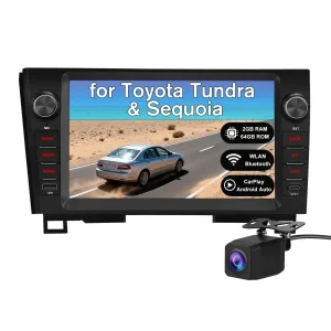 AWESFE Android 13 2GB+64GB Car Radio for Toyota Tundra 2007-2013 & Sequoia 2008-2018, 10" Touch Screen Upgrade with Wireless Carplay & Android Auto/DSP/Bluetooth/GPS/FM/AM/BackCamera
