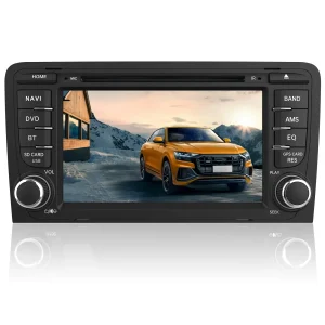 AWESAFE Autoradio pour Audi A3 8P S3 RS3 Sportback [2Go+32Go],Lecteur CD/DVD 7 Pouces Écran Tactile avec GPS Carplay Android Auto,Wi-FI Bluetooth RDS FM,Commande au Volant/Aide au Parking