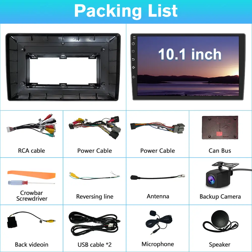 Android 13 10.1 inch Car Radio for Chevy/Chevrolet/GMC 2007-2014,4+64GB,with Bluetooth, DSP, GPS,Wireless CarPlay & Android Auto – Image 8