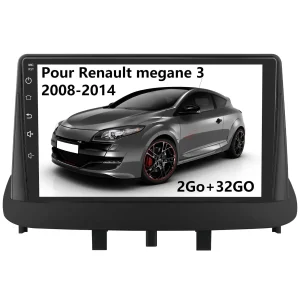 AWESAFE Radio Android pour Renault Megane 3 2008-2014 Construit en Carplay intégré/Android Auto SWC GPS Bluetooth WiFi RDS FM Radio
